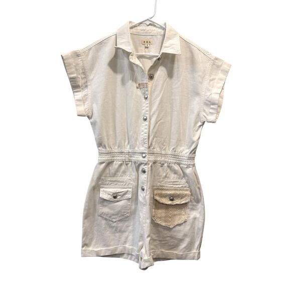 POL Shorts Romper One Piece Demin Jumpsuit - Picture 3 of 8